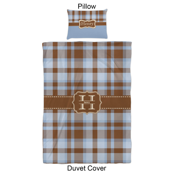 Two Color Plaid Duvet Cover Set - Twin XL - Approval
