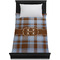 Two Color Plaid Duvet Cover - Twin - On Bed - No Prop