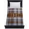 Two Color Plaid Duvet Cover - Twin XL - On Bed - No Prop
