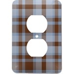 Two Color Plaid Electric Outlet Plate