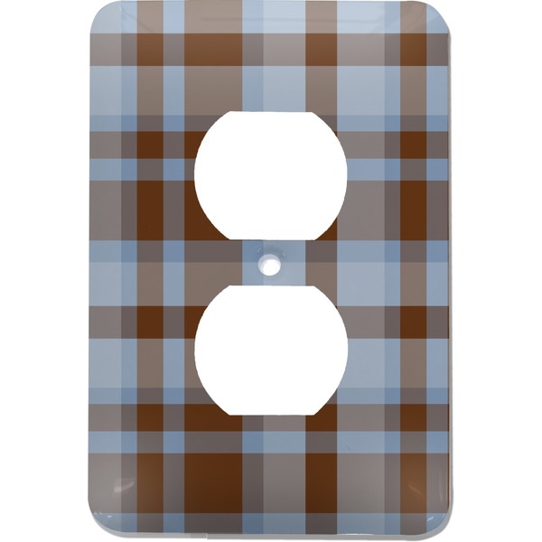 Custom Two Color Plaid Electric Outlet Plate