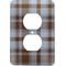 Two Color Plaid Electric Outlet Plate
