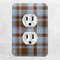 Two Color Plaid Electric Outlet Plate - LIFESTYLE