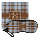 Two Color Plaid Eyeglass Case & Cloth (Personalized)