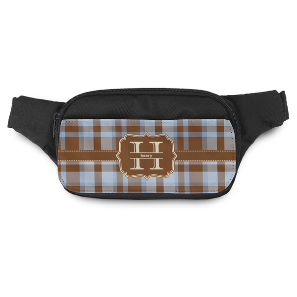 Custom Two Color Plaid Fanny Pack - Modern Style (Personalized)