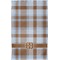 Two Color Plaid Finger Tip Towel - Full View