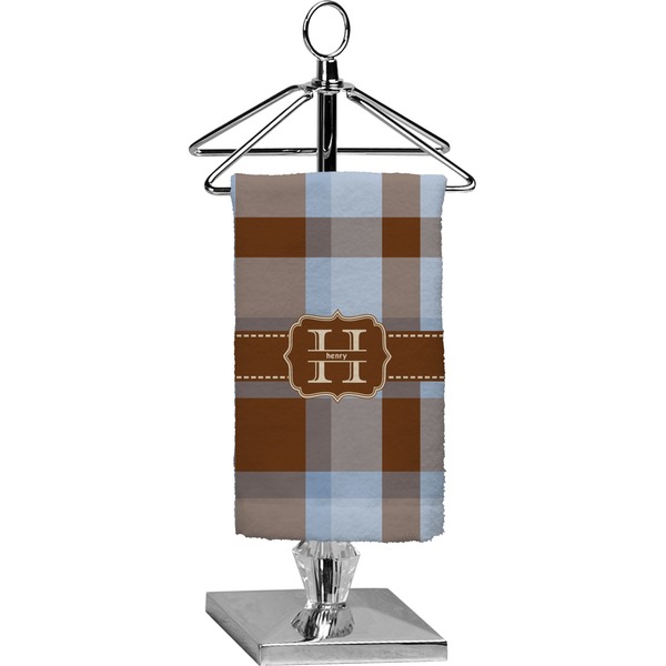 Custom Two Color Plaid Finger Tip Towel - Full Print (Personalized)