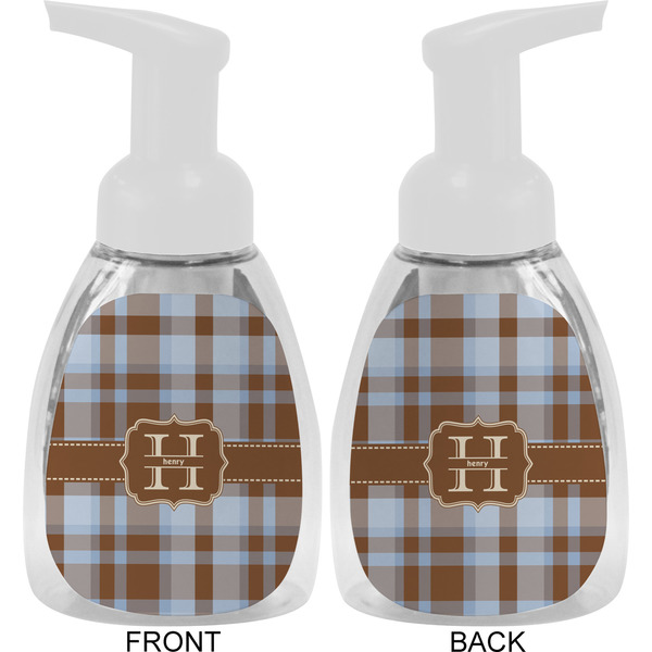 Two Color Plaid Foam Soap Bottle Approval - White