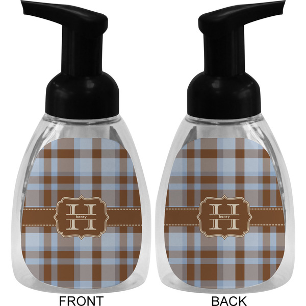 Two Color Plaid Foam Soap Bottle (Front & Back)