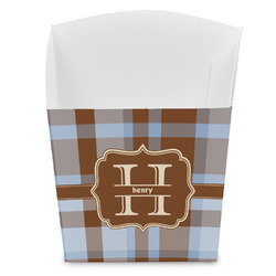 Two Color Plaid French Fry Favor Boxes (Personalized)