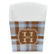 Two Color Plaid French Fry Favor Box - Front View