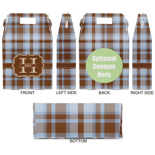Two Color Plaid Gable Favor Box - Approval
