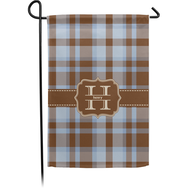 Custom Two Color Plaid Garden Flag (Personalized)