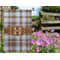 Two Color Plaid Garden Flag - Outside In Flowers