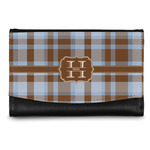 Two Color Plaid Genuine Leather Women's Wallet - Small (Personalized)