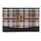 Two Color Plaid Genuine Leather Womens Wallet - Front/Main