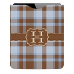 Two Color Plaid Genuine Leather iPad Sleeve (Personalized)