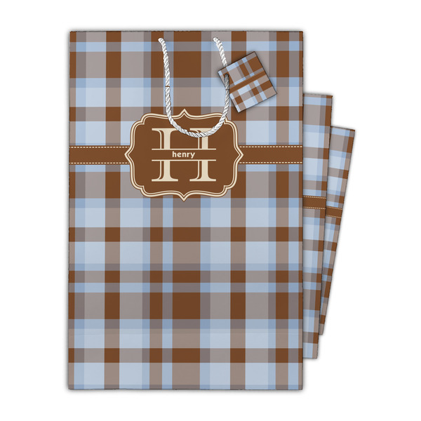Two Color Plaid Gift Bags - Parent/Main