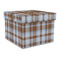 Two Color Plaid Gift Boxes with Lid - Canvas Wrapped - Large - Front/Main