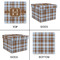 Two Color Plaid Gift Boxes with Lid - Canvas Wrapped - X-Large - Approval