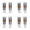 Two Color Plaid Glass Shot Glass - 2 oz - Set of 4 - APPROVAL