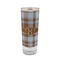 Two Color Plaid 2 oz Shot Glass - Glass with Gold Rim (Personalized)