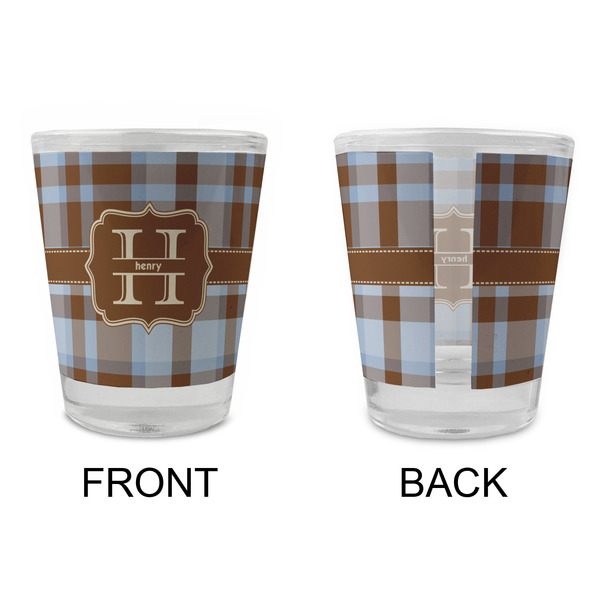 Two Color Plaid Glass Shot Glass - Standard - APPROVAL