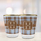 Two Color Plaid Glass Shot Glass - with gold rim - LIFESTYLE