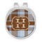 Two Color Plaid Golf Ball Marker - Hat Clip - Silver