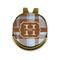 Two Color Plaid Golf Ball Marker - Hat Clip - Gold