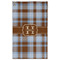 Two Color Plaid Golf Towel - Poly-Cotton Blend w/ Name and Initial