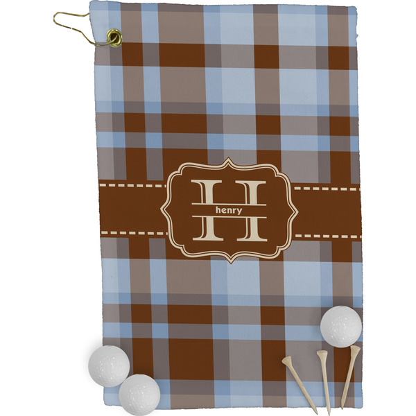 Two Color Plaid Golf Towel (Personalized)