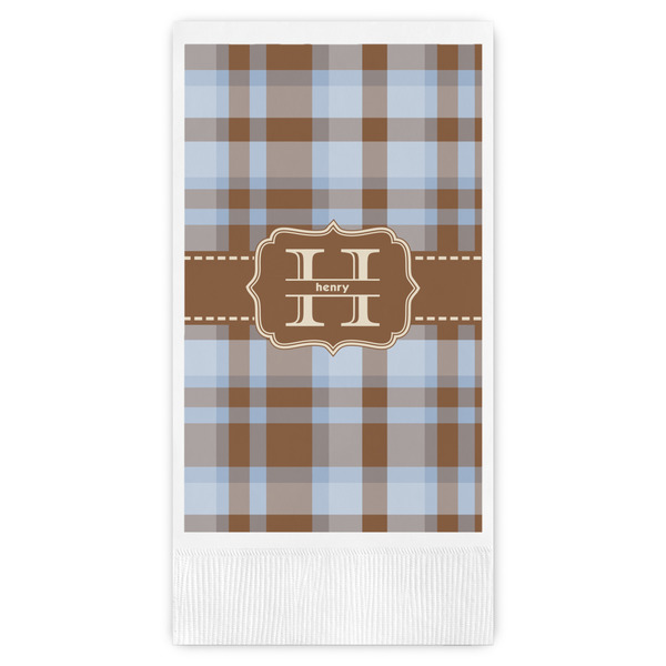 Custom Two Color Plaid Guest Paper Towels - Full Color (Personalized)
