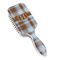 Two Color Plaid Hair Brush - Angle View