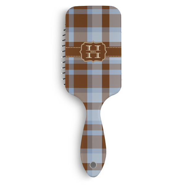 Custom Two Color Plaid Hair Brushes (Personalized)