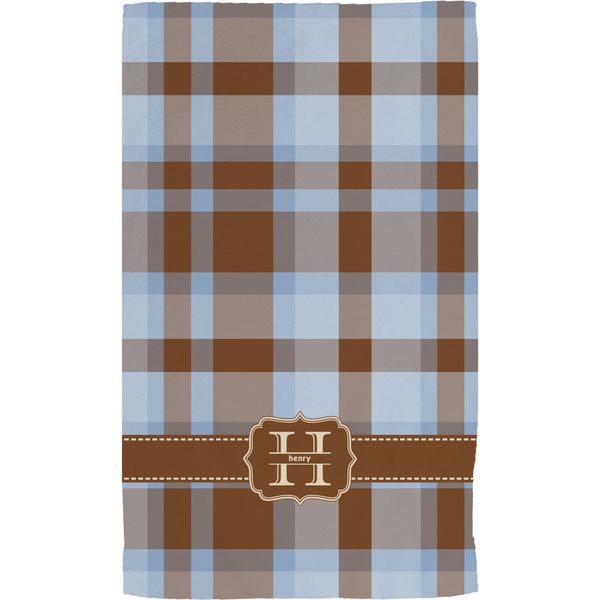 Two Color Plaid Hand Towel (Personalized) Full