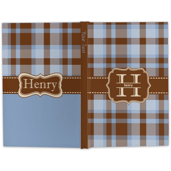 Two Color Plaid Hard Cover Journal - Apvl