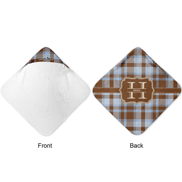 Two Color Plaid Hooded Baby Towel- Approval