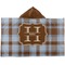 Two Color Plaid Kids Hooded Towel (Personalized)