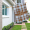 Two Color Plaid House Flags - Double Sided - LIFESTYLE