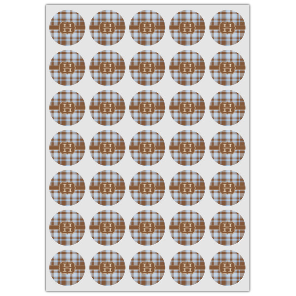 Two Color Plaid Icing Circle - XSmall - Set of 35