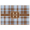 Two Color Plaid Indoor / Outdoor Rug - 4'x6' - Front Flat