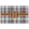 Two Color Plaid Indoor / Outdoor Rug - 5'x8' - Front Flat