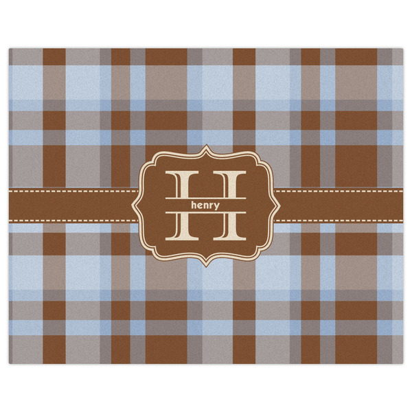 Two Color Plaid Indoor / Outdoor Rug - 8'x10' - Front Flat