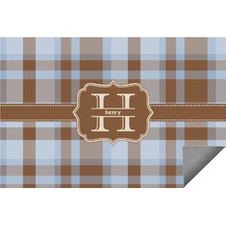 Two Color Plaid Indoor / Outdoor Rug - 5'x8' (Personalized)