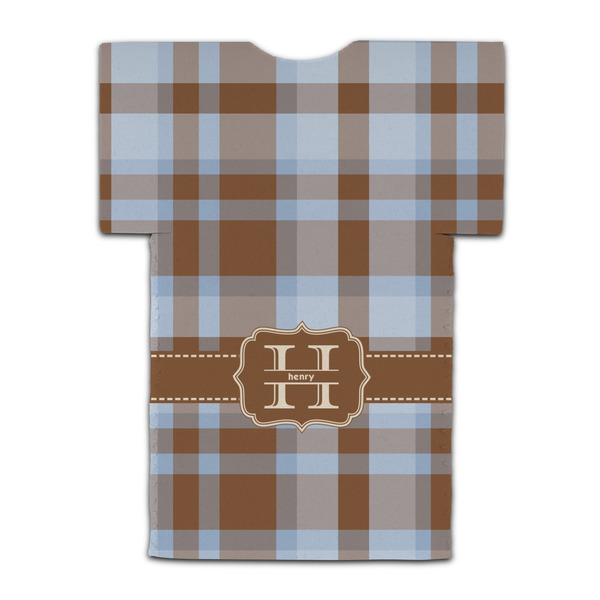 Two Color Plaid Jersey Bottle Cooler - BACK (flat)