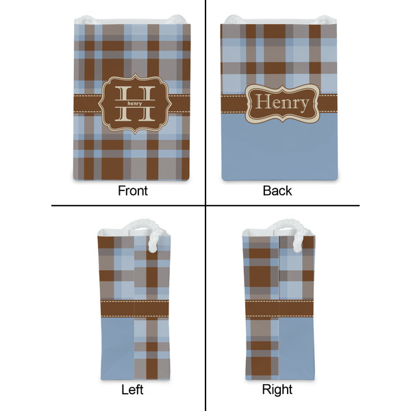 Two Color Plaid Jewelry Gift Bag - Matte - Approval