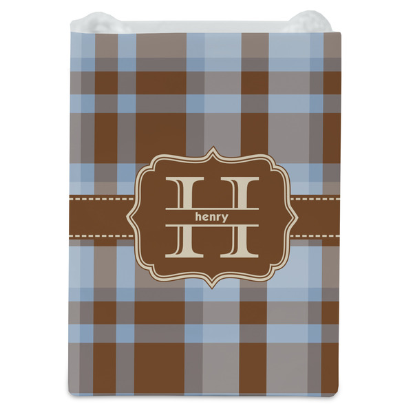Two Color Plaid Jewelry Gift Bag - Matte - Front