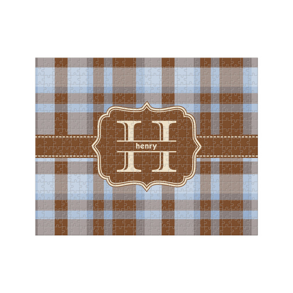 Custom Two Color Plaid 500 pc Jigsaw Puzzle (Personalized)