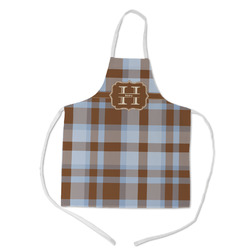 Two Color Plaid Kid's Apron w/ Name and Initial